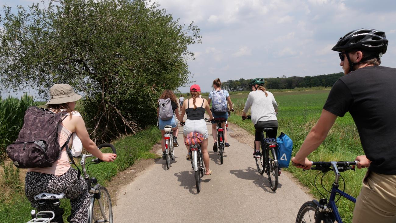 Gruppe auf Fahrradtour